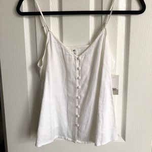 White button down tank